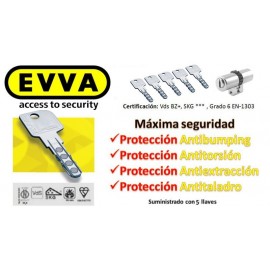 Bombín EVVA MCS  Alta Seguridad Magnético 5 Llaves con Pomo (Perfil Suizo para Arcu) 2