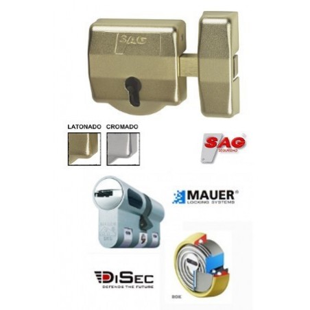 Cerrojo de seguridad Sag EP30  + Cilindro Mauer NW5