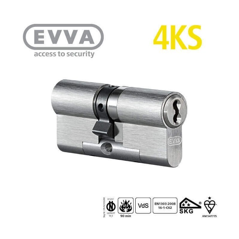 Bombín Antibumping EVVA 4KS Alta Seguridad 5 Llaves (Perfil Europeo)