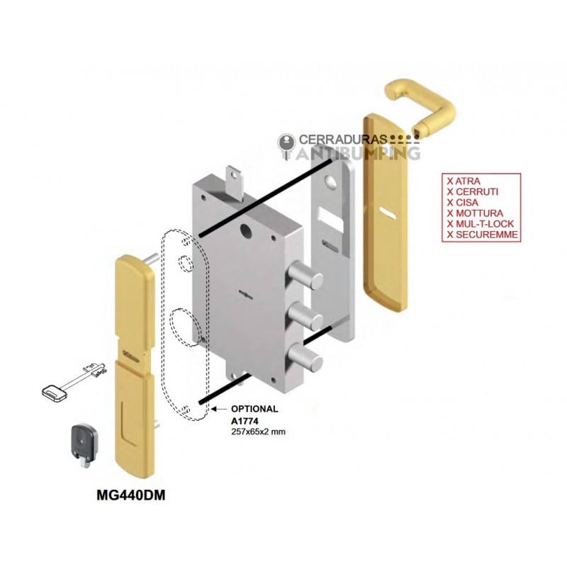 ESCUDO MAGNETICO DISEC PARA ARCU GORJA DORADO DS0003