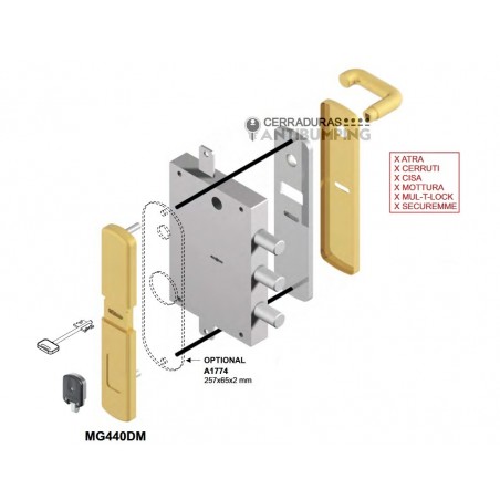 Escudo protector magnético cerradura gorja / MG440 Disec