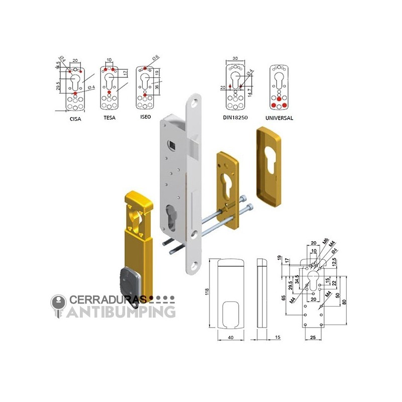 Escudo Protector magnetico DISEC MG100 (Perfil estrecho, 40 mm)