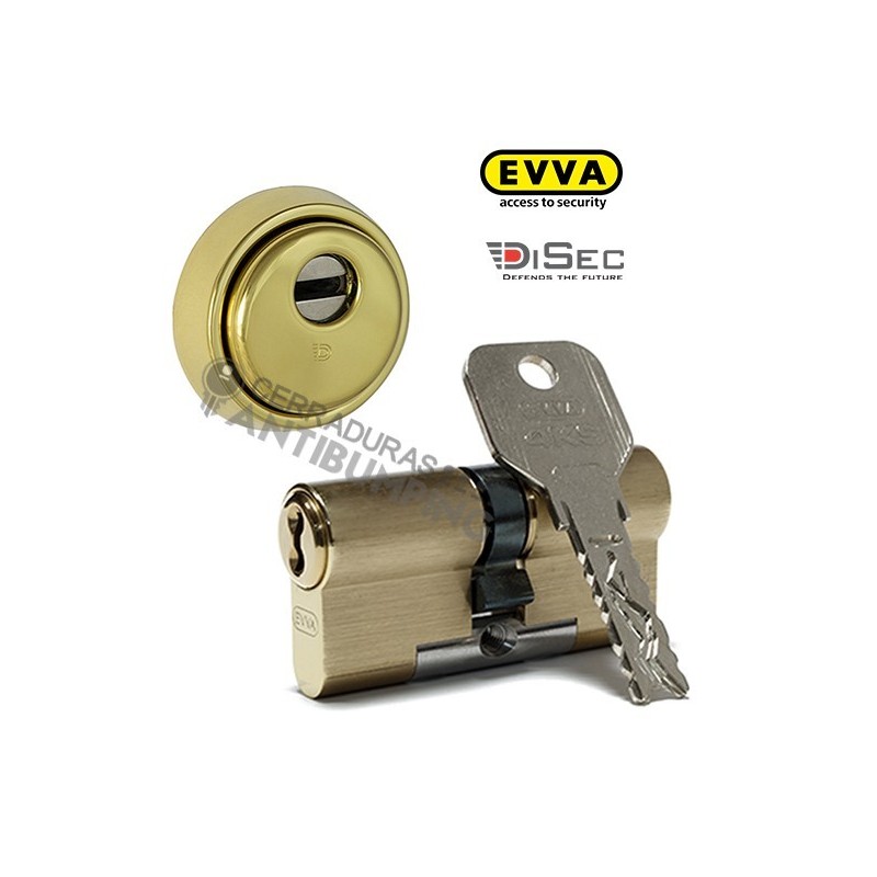 Kit Escudo Protector Disec BD280 Serie ROK + Bombín Antibumping EVVA 4KS PLUS Alta Seguridad