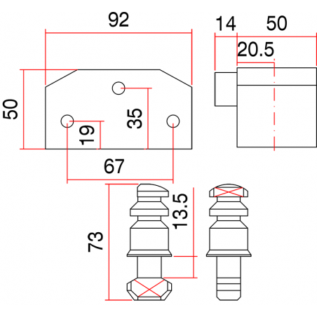 SAG CP6 DB - Candado de Seguridad para persiana