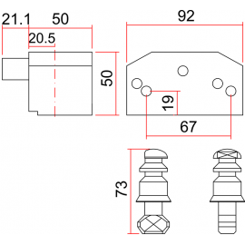 SAG CP6-IN - Candado de Seguridad para persiana 2