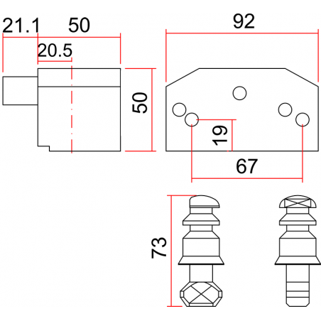 SAG CP6-IN - Candado de Seguridad para persiana