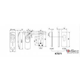 DISEC Serie SG77  - Escudo de Alta Seguridad para perfil estrecho 2