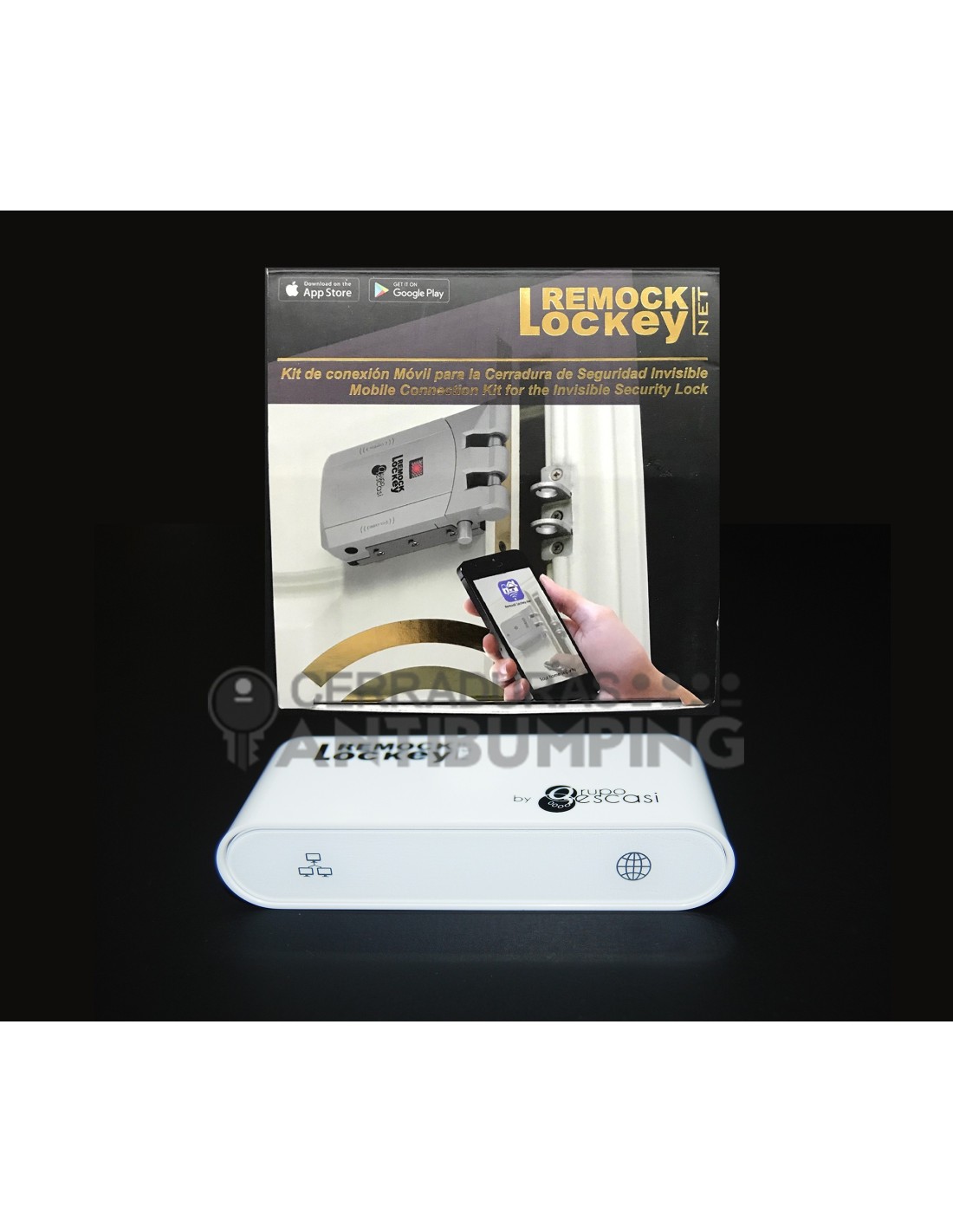 Cerradura electrónica REMOCK LOCKEY PRO plata con mando a distancia