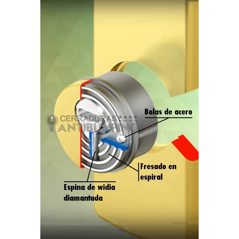 Escudo de alta seguridad c/placa DISEC Serie LG,280EZC ROK