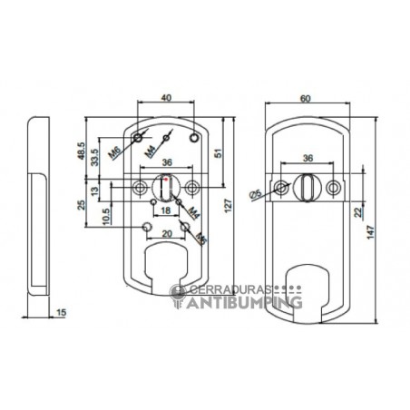 Escudo protector magnético cerradura gorja, MG210Arc, Disec