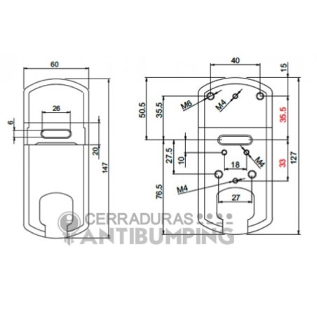 Escudo protector magnético cerradura gorja, MG210ARKU, Disec