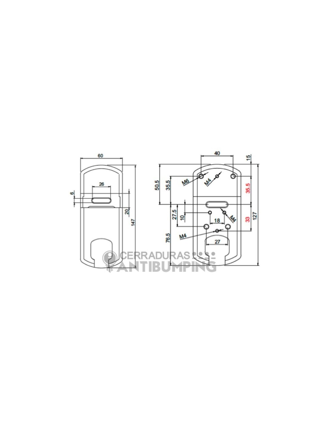 Escudo protector magnético cerradura gorja, MG210MCM, Disec