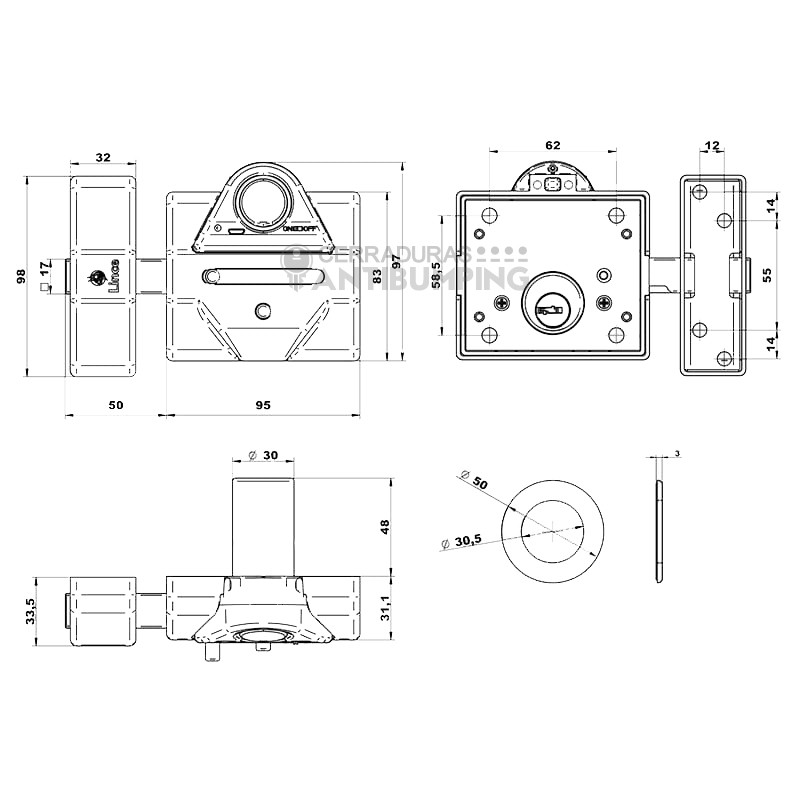 Lince 7930RSA - cerrojo con Alarma