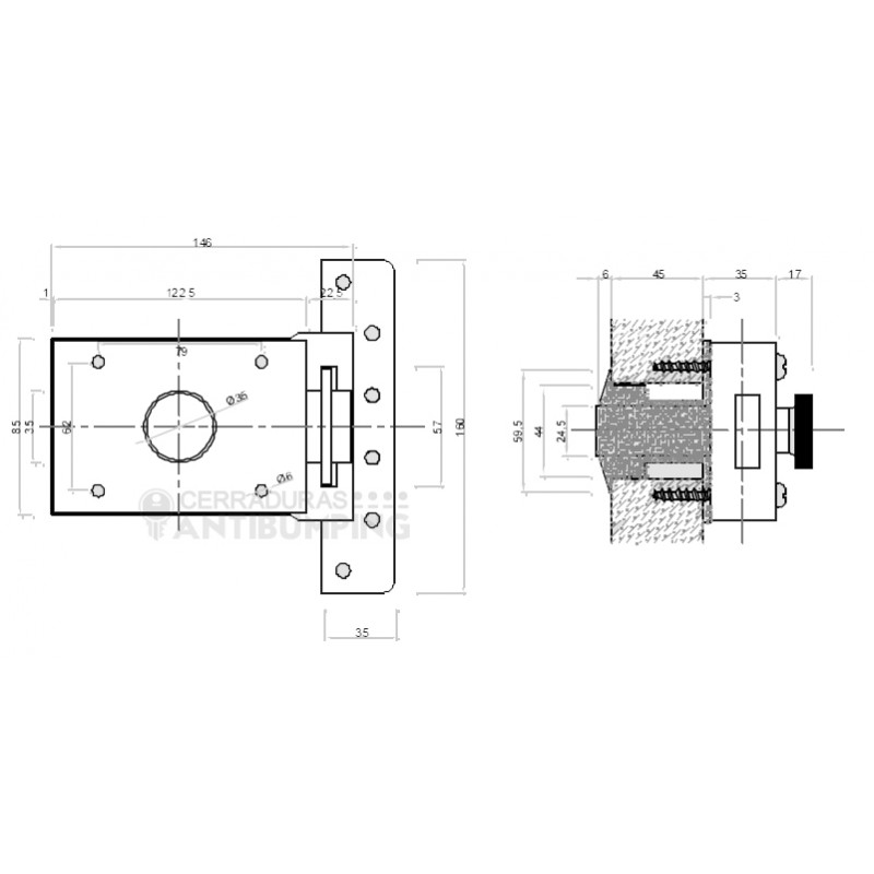 Inceca 303 Cobra 2 - Cerradura de Sobreponer