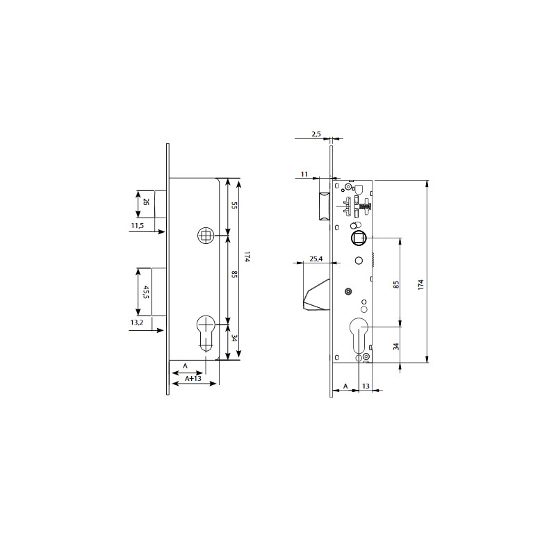 Tesa 2210 - Cerradura Golpe y Llave