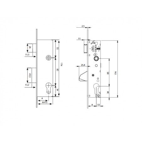 Tesa 2210 - Cerradura Golpe y Llave