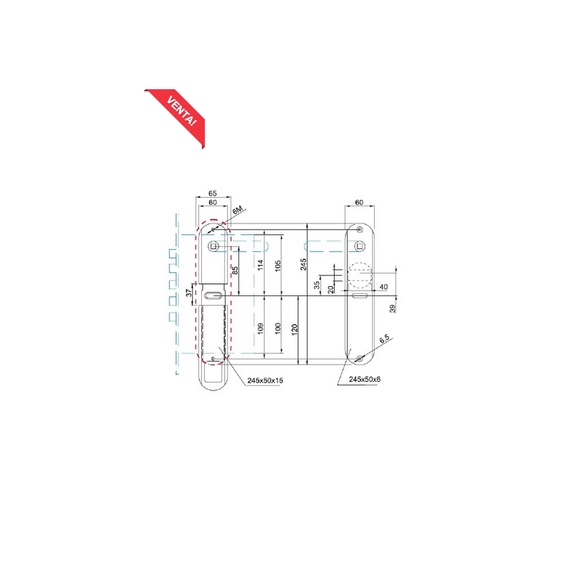 Escudo protector magnético cerradura gorja / MG440 Disec