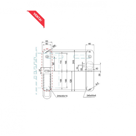 Escudo protector magnético cerradura gorja / MG440 Disec