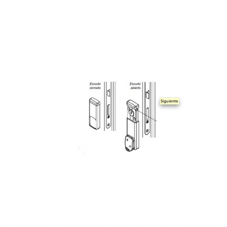 Escudo protector magneticoMG 30 DISEC (Perfil estrecho 30 mm. sin tornilleria pasante)