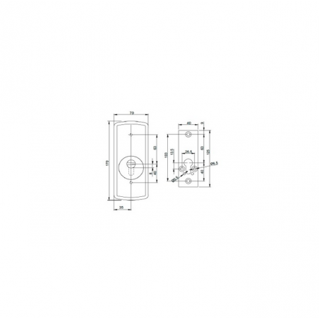 Escudo Protector Magnetico DISEC  LGMRM25 (redondo con placa)