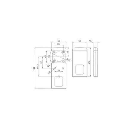 Escudo Protector magnetico DISEC  MG 410 (Perfil redondo  55 mm)