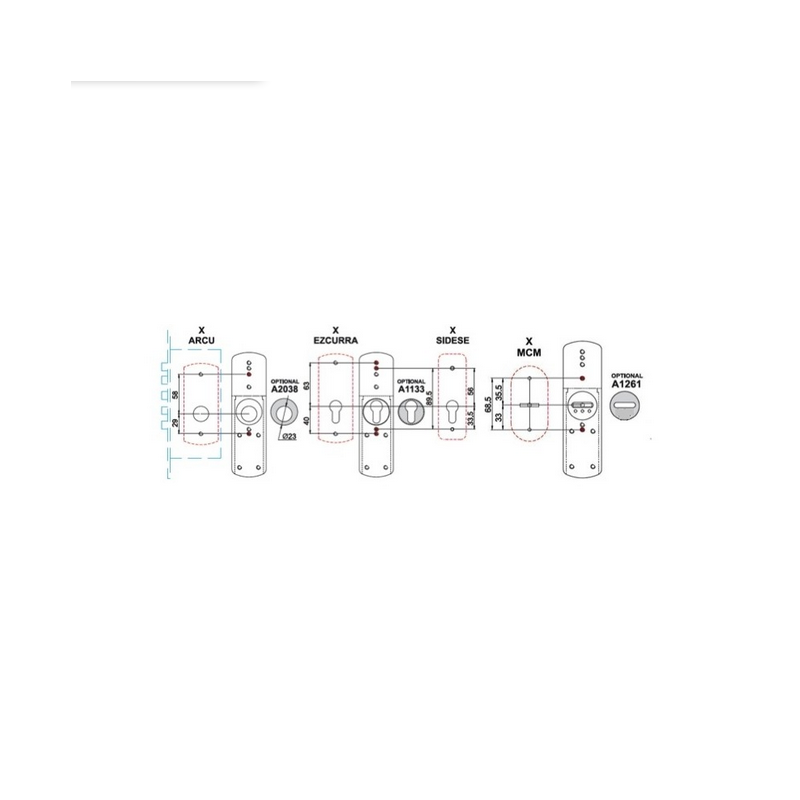 Adaptador Placa DISEC MG060 para escudos 