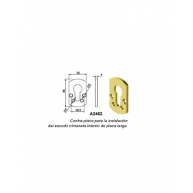 Contra-placa interna para bajo maneta  (escudo de alta seguridad DISEC)