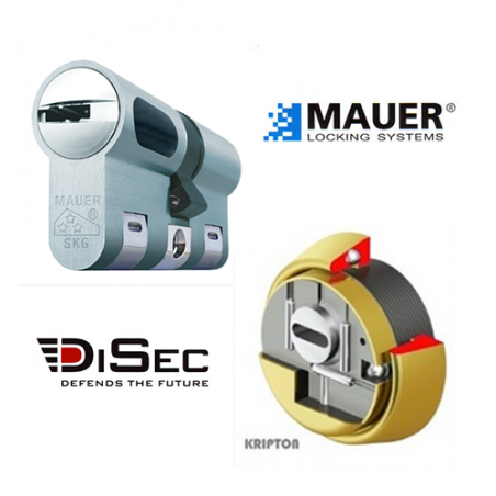 Kit Basico Bombin MAUER NW5 + Escudo DISEC BKS280 (Serie Kripton) 