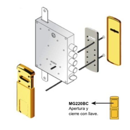 Escudo Protector para Cerradura de Borja DISEC MG220 3W Z