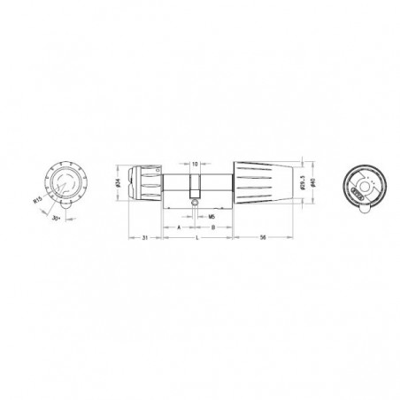 Bombín Alta Seguridad Electrónico EVVA E-Primo